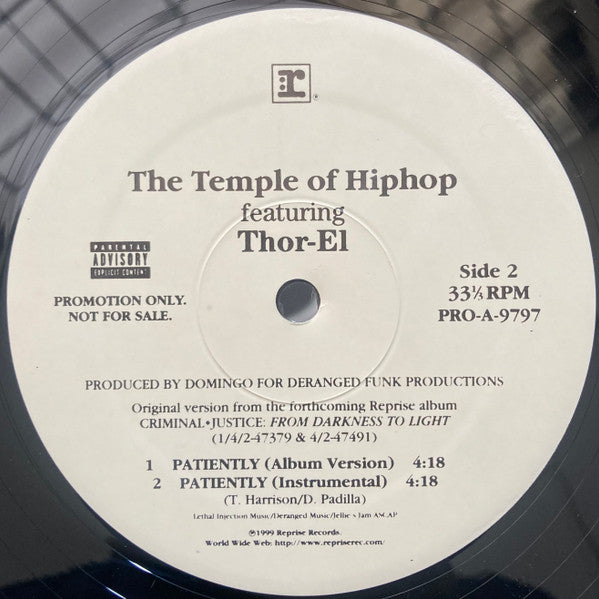 Temple Of Hiphop, The Featuring Thor-El - Patiently - 1999