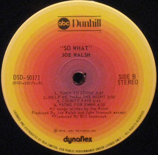 Joe Walsh - So What Vinyl Record