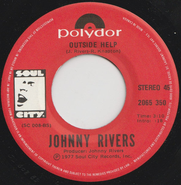 Johnny Rivers - Swayin' To The Music (Slow Dancin') Vinyl Record