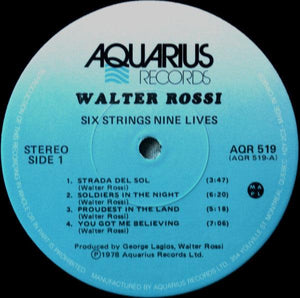 Walter Rossi - Six Strings Nine Lives 1978 - Quarantunes