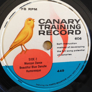 Hartz Mountain Master Canaries - Canary Training Record -