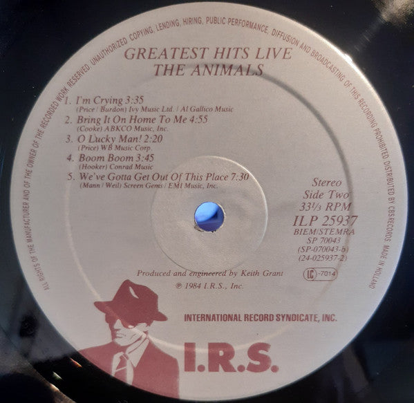 Animals, The - Greatest Hits Live! - 1984