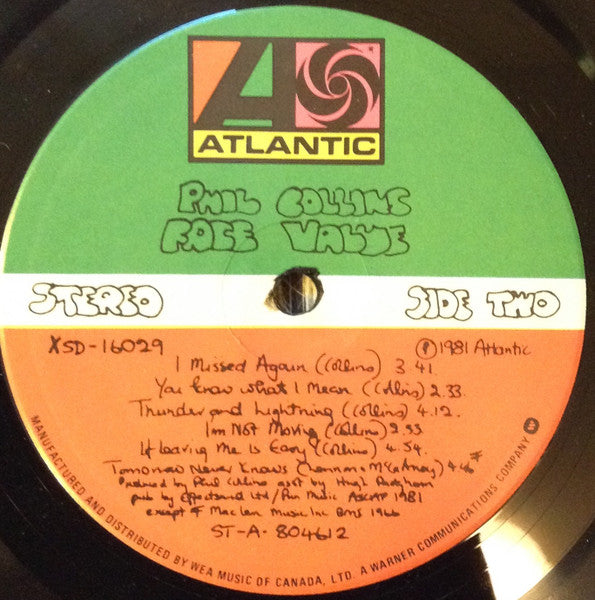 Phil Collins - Face Value - 1981