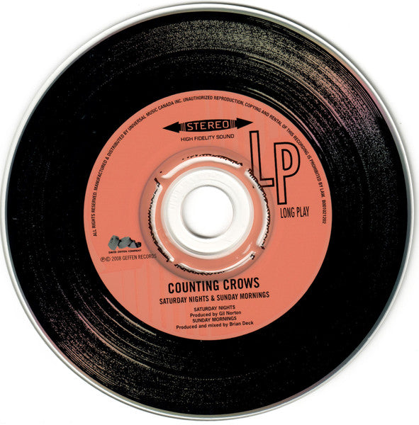 Counting Crows - Saturday Nights & Sunday Mornings (CD) - 2008