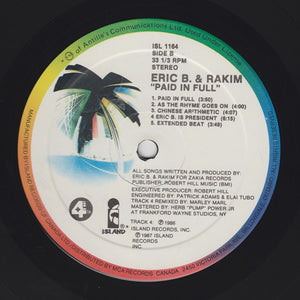 Eric B. & Rakim - Paid In Full