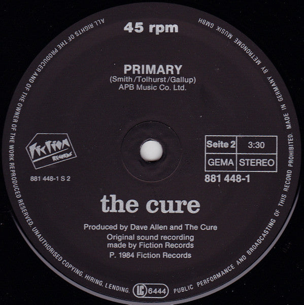 Cure, The - Excerpt - The Cure Live - 1984