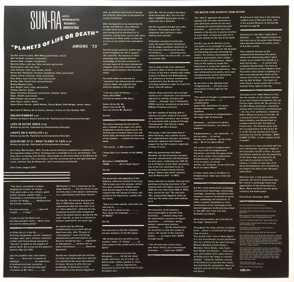 The Sun Ra Arkestra - Planets Of Life Or Death: Amiens '73
