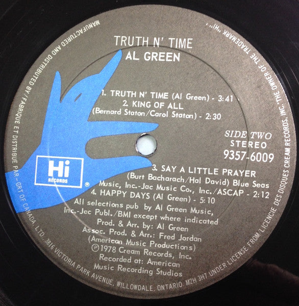 Al Green - Truth N' Time Vinyl Record