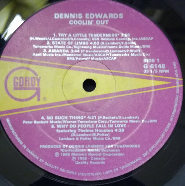 Dennis Edwards - Coolin' Out - 1985