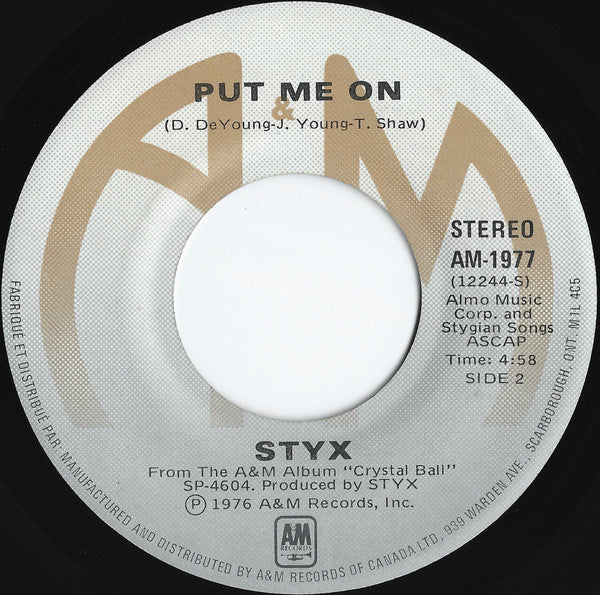 Styx - Come Sail Away - 1977