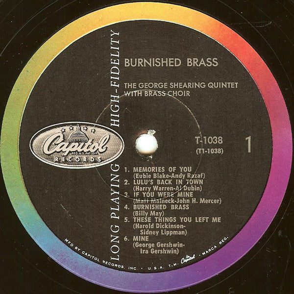 George Shearing Quintet, The - Burnished Brass - 1958
