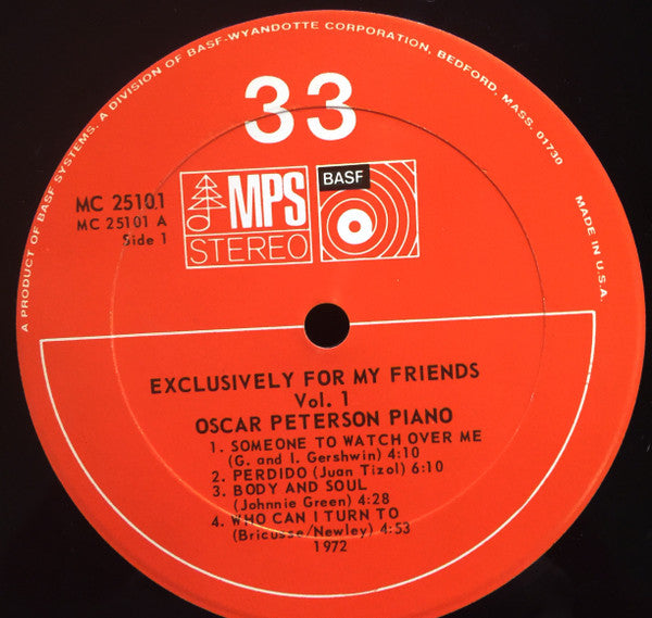 Oscar Peterson - Exclusively For My Friends - 1972