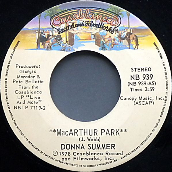 Donna Summer - MacArthur Park Vinyl Record