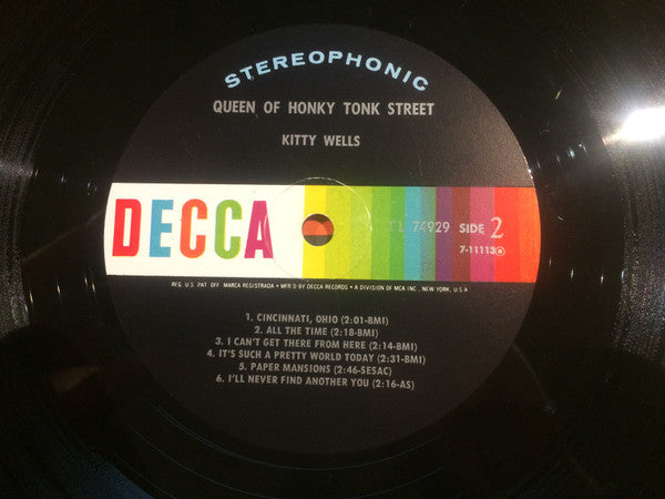 Kitty Wells - Queen Of Honky Tonk Street - 1967