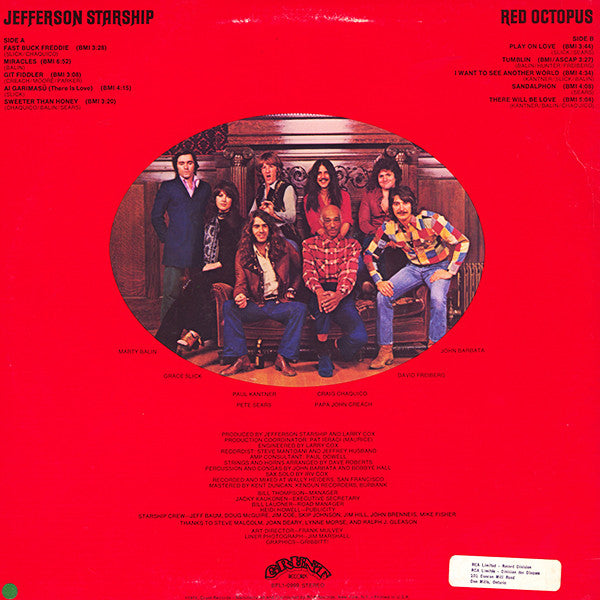 Jefferson Starship - Red Octopus - 1975