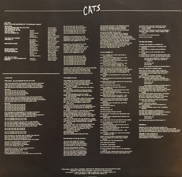 Andrew Lloyd Webber - Cats: Original London Cast Album - 1981