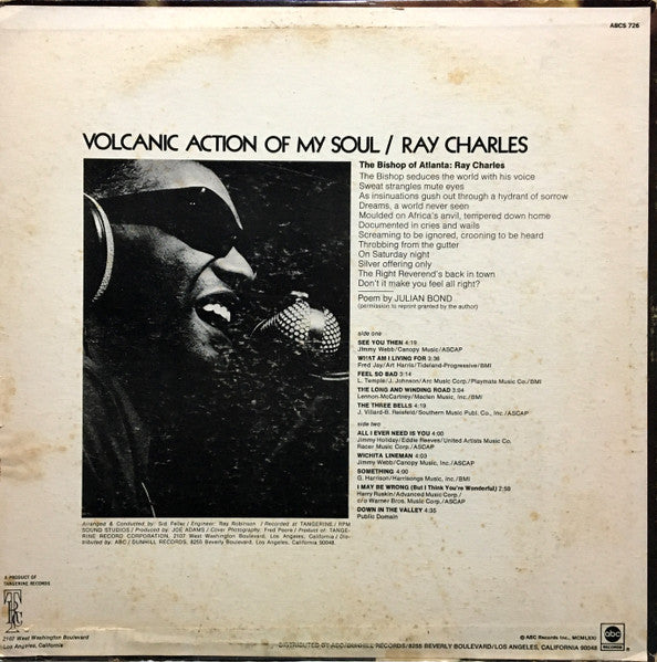 Ray Charles - Volcanic Action Of My Soul - 1971