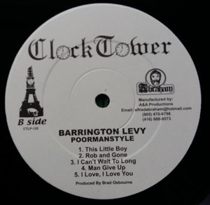 Barrington Levy - Poorman Style Vinyl Record