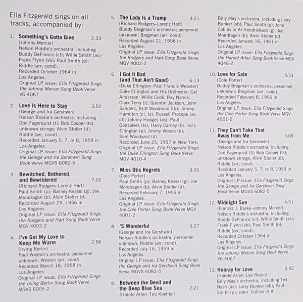 Ella Fitzgerald - The Best Of The Song Books (CD) -