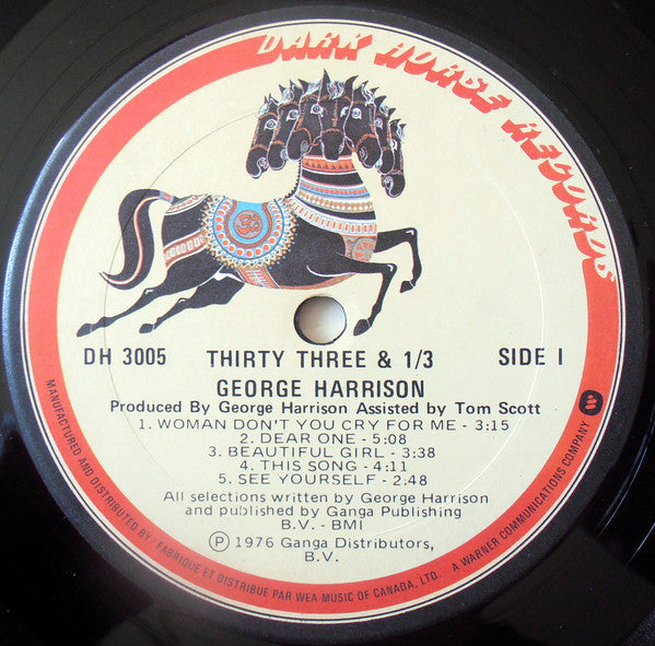 George Harrison - Thirty Three & 1/3 Vinyl Record