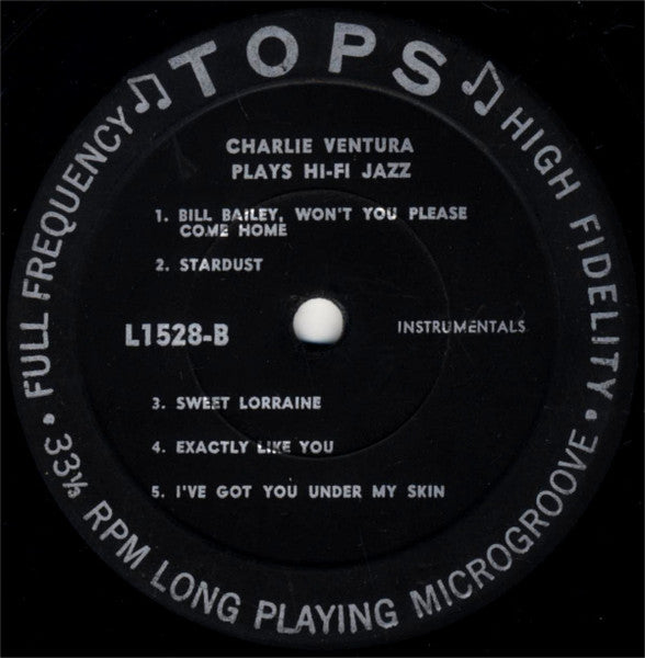 Charlie Ventura - Plays Hi-Fi Jazz Vinyl Record