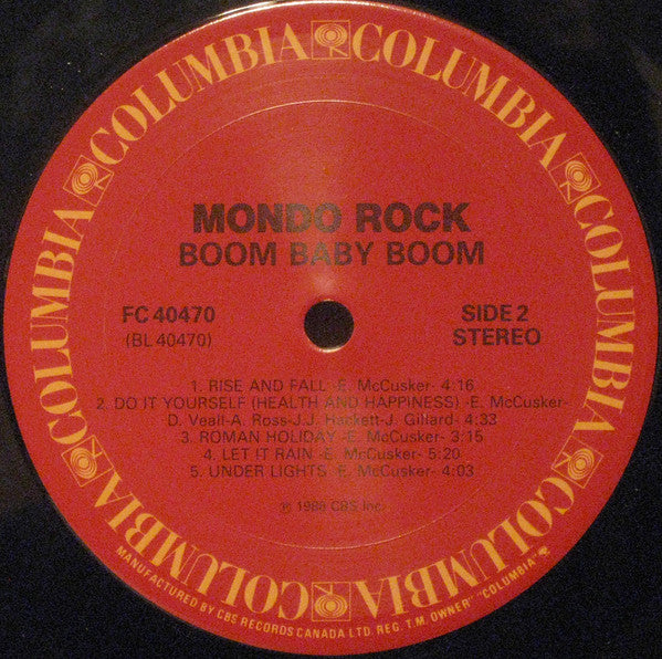 Mondo Rock - Boom Baby Boom - 1987