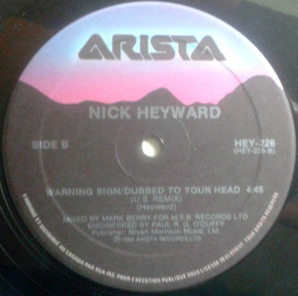 Nick Heyward - Warning Sign - Bullet To Your Head (U.S. Remix) - 1984