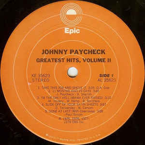Johnny Paycheck - Greatest Hits, Volume 2 - 1978