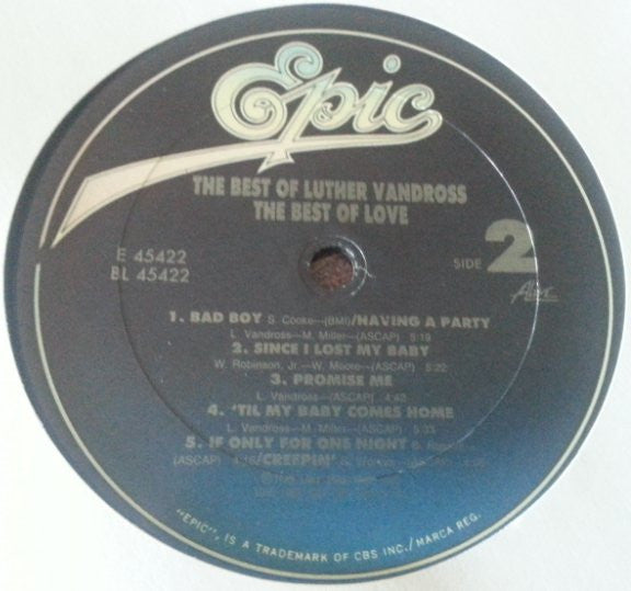 Luther Vandross - The Best Of Luther Vandross - The Best Of Love - 1989