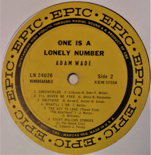 Adam Wade - One Is A Lonely Number - 1962