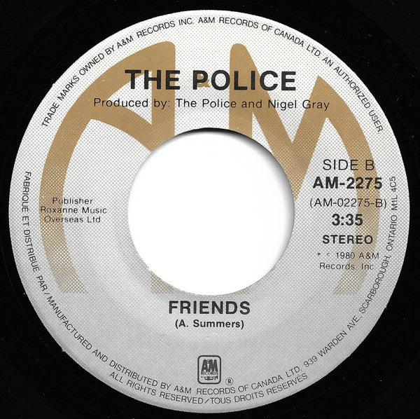 The Police - De Do Do Do, De Da Da Da / Friends
