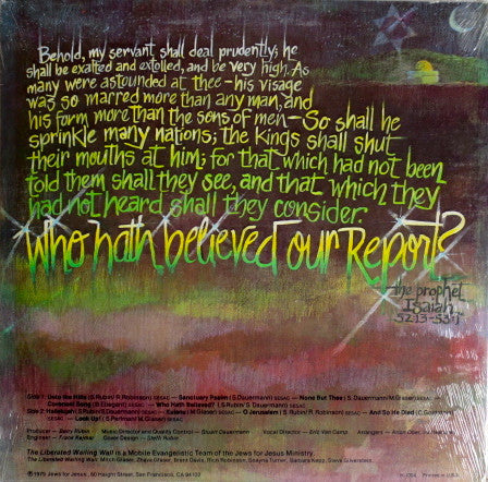 Liberated Wailing Wall, The - Who Hath Believed Our Report? - 1979