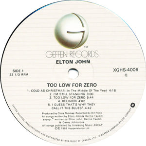 Elton John - Too Low For Zero