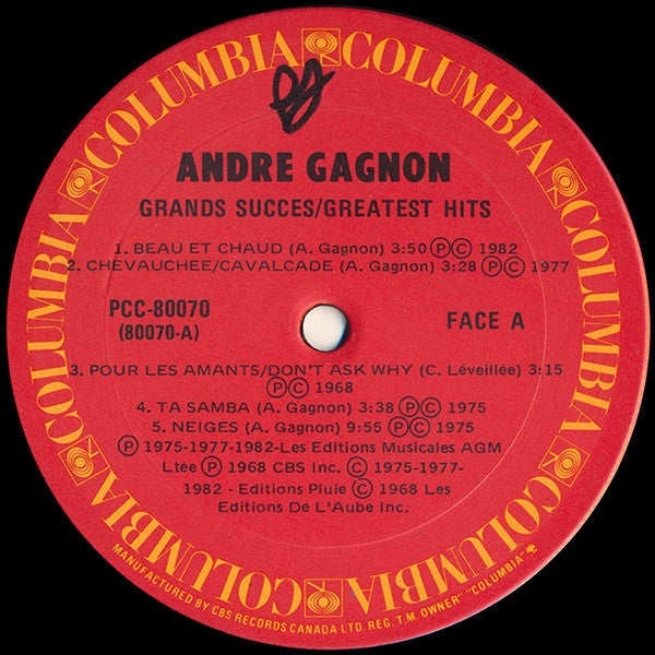 André Gagnon - Grand Succès = Greatest Hits - 1982