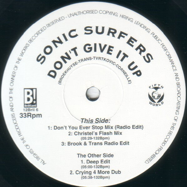 Sonic Surfers - Don't Give It Up - 1994