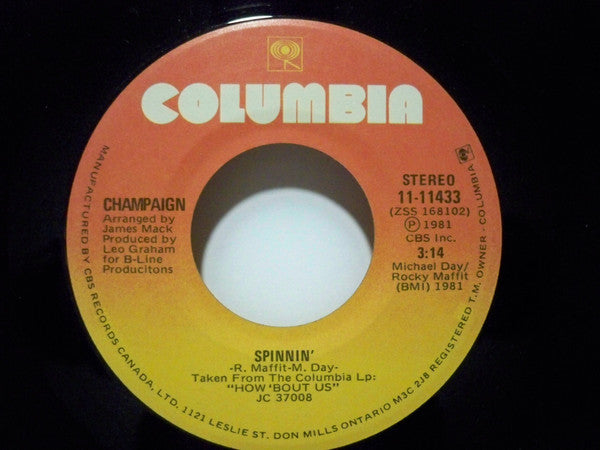 Champaign - How 'Bout Us / Spinnin' - 1981