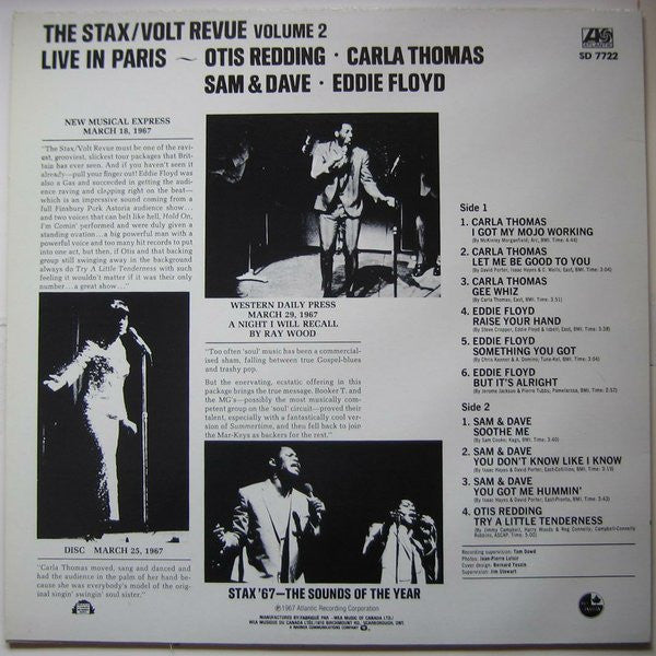 Various - The Stax / Volt Revue, Volume 2,  Live In Paris -