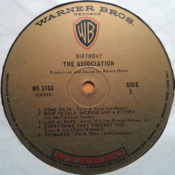 The Association - Birthday Vinyl Record