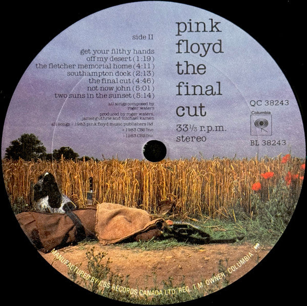 Pink Floyd - The Final Cut Vinyl Record