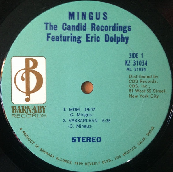 Charles Mingus Featuring: Eric Dolphy - Mingus - The Candid Recordings - 1972