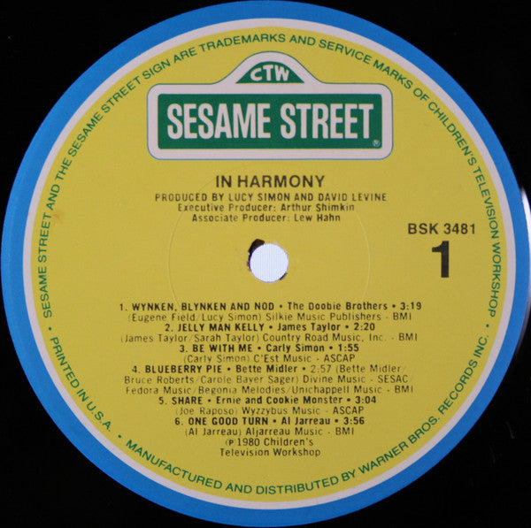 Various - In Harmony - A Sesame Street Record