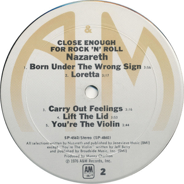 Nazareth - Close Enough For Rock 'N' Roll - 1976
