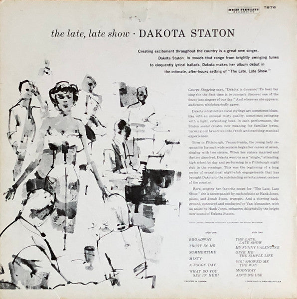 Dakota Staton - The Late, Late Show - 1957