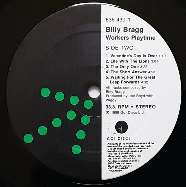 Billy Bragg - Workers Playtime - 1988