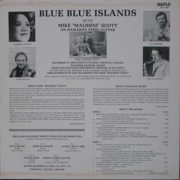 Mike "Malihini" Scott - Blue Blue Islands Vinyl Record