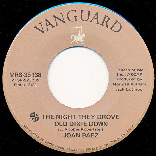 Joan Baez - The Night They Drove Old Dixie Down -