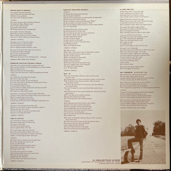 Jim Croce - You Don't Mess Around With Jim - 1972