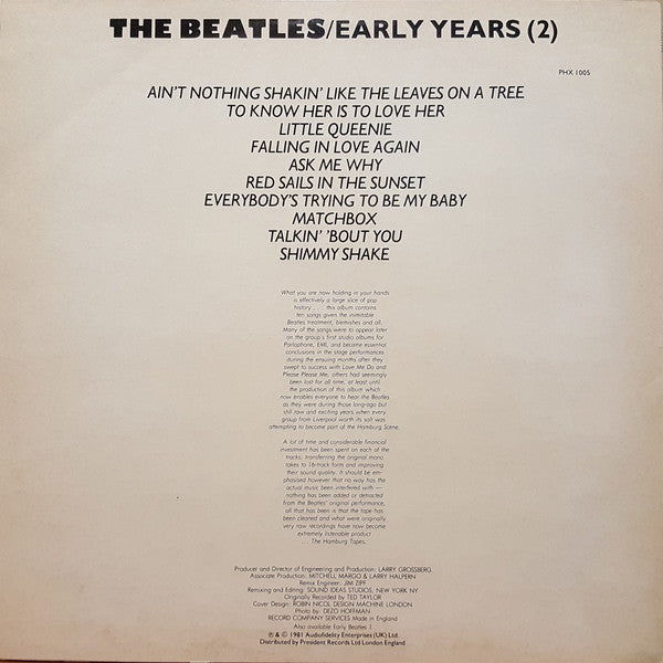 Beatles, The - Early Years (2) - 1981
