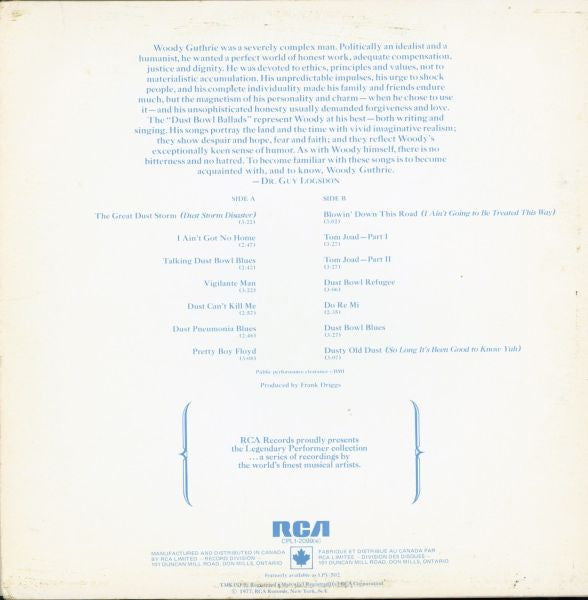 Woody Guthrie - A Legendary Performer - 1977