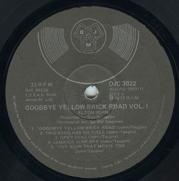 Elton John - Goodbye Yellow Brick Road Vol. 1 - 1973